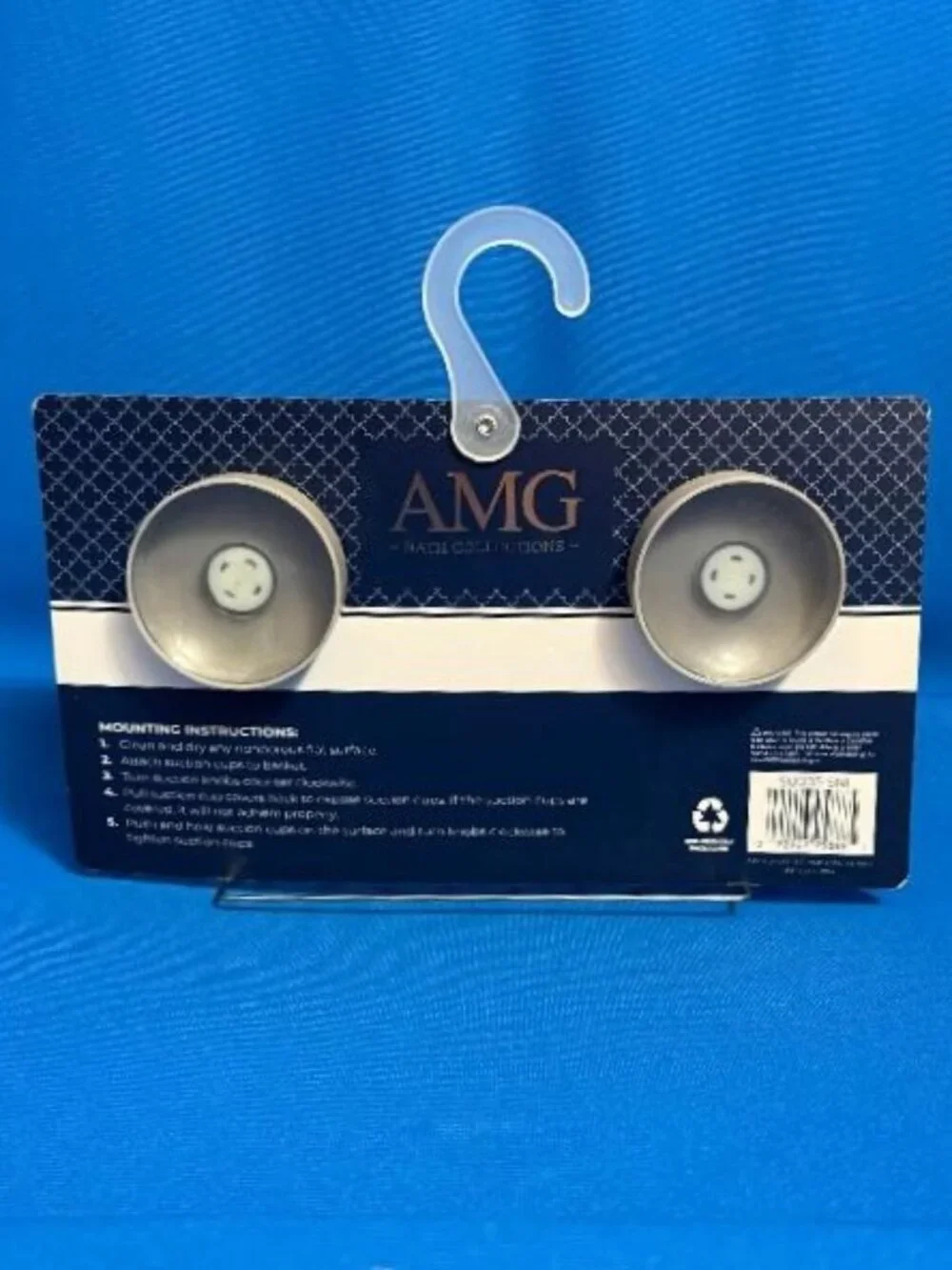 NEW AMG BATH COLLECTIONS OVAL SUCTION CADDY CHROME COLOR & RUST RESISTANT FINISH